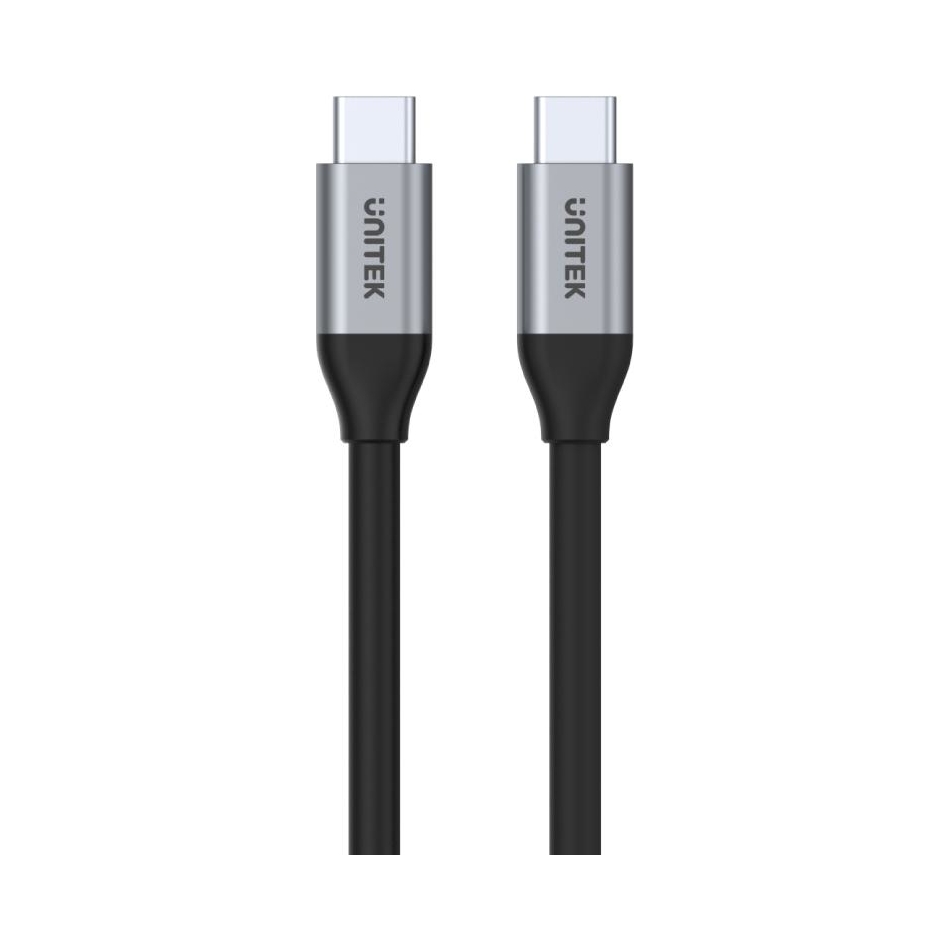 KABEL UNITEK USB-C – USB-C 1 m 100W 4K 60Hz 10Gbps C14082ABK CZARNY - obrazek 2