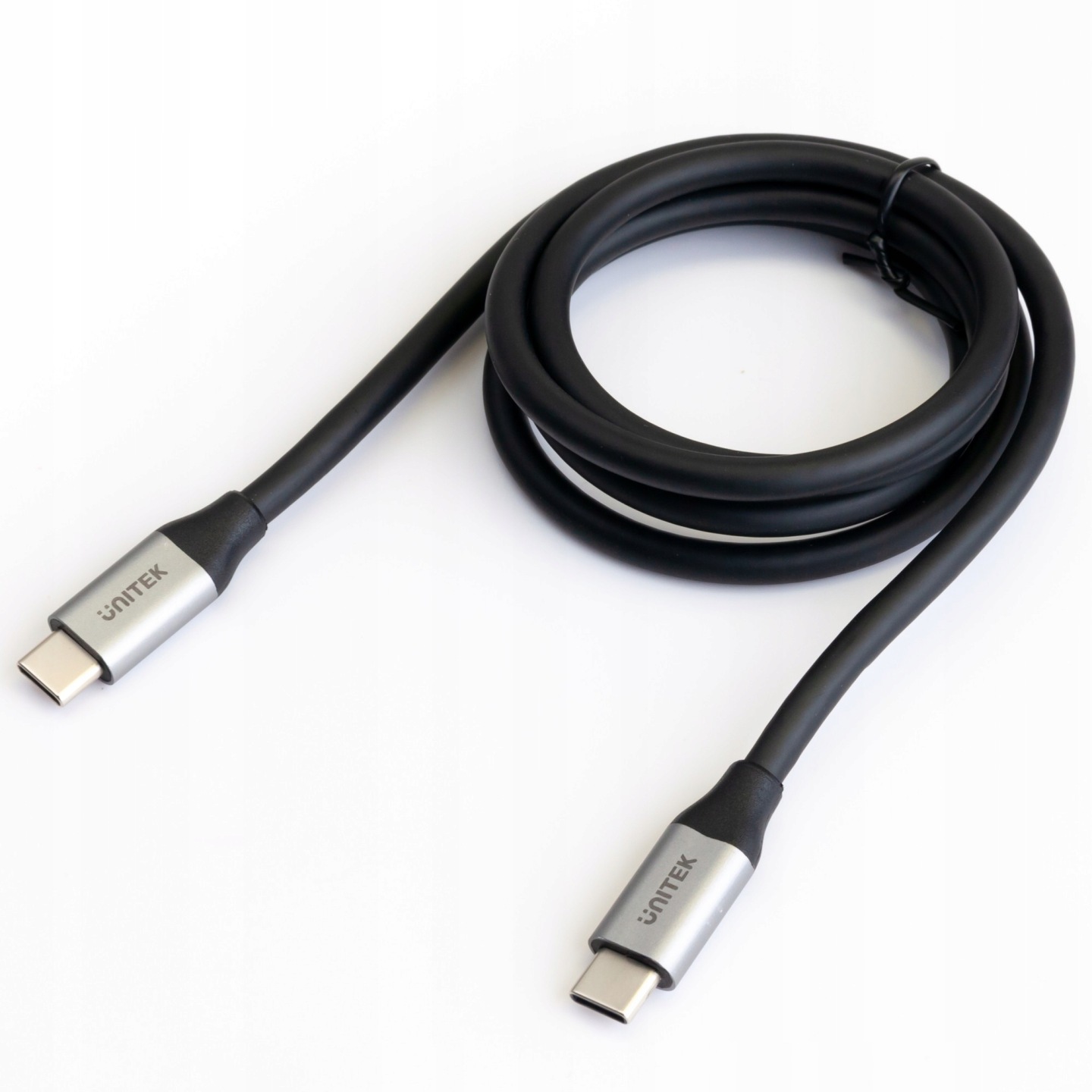 KABEL UNITEK USB-C – USB-C 1 m 100W 4K 60Hz 10Gbps C14082ABK CZARNY - obrazek 3
