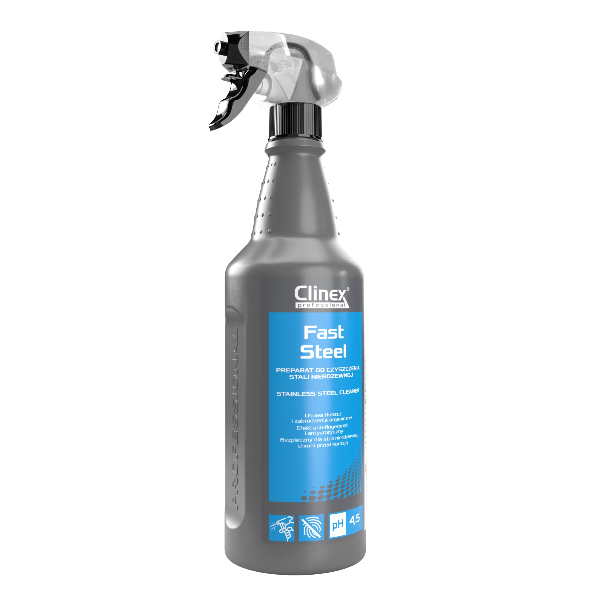 CLINEX FAST STEEL PREPARAT DO CZYSZCZENIA STALI NIERDZEWNEJ 1L