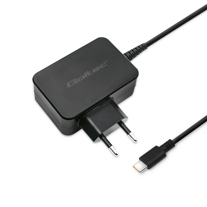 ŁADOWARKA SIECIOWA QUOLTEC 65W USB-C POWER DELIVERY CZARNA