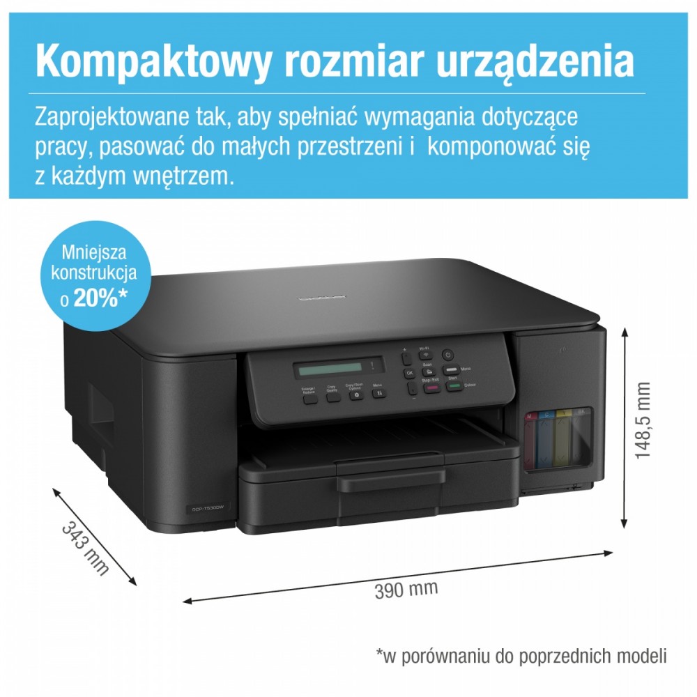 DRUKARKA WIELOFUNKCYJNA ATRAMENTOWA BROTHER DCP-T530DW - obrazek 3